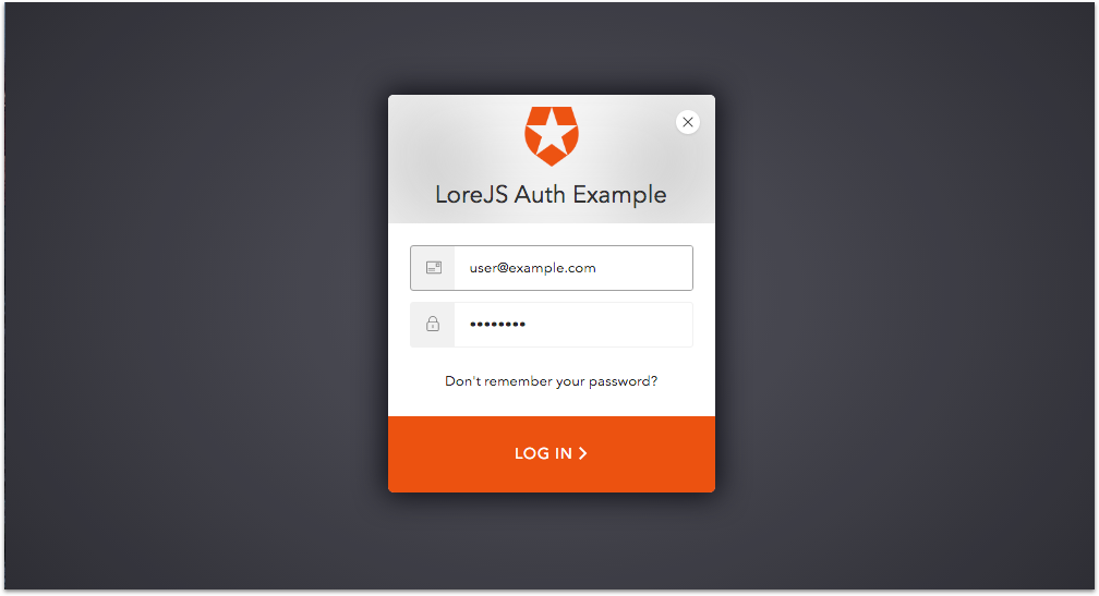 Auth Example: Login